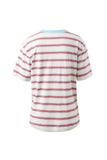 Ceres Life - Stevie Slouchy Tee - Milk / Fresh Blue / Red Stripe