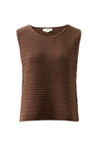 Ceres Life - Margot Mesh Knit Tank - Chocolate