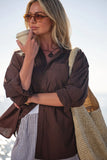 Ceres Life - Peta Oversized Shirt - Chocolate