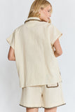 Lula Soul - Reine Short Sleeve Shirt - Vanilla