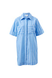 Ceres Life - Sara Mini Shirt Dress - Oxford Blue White Stripe