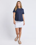 Foxwood - Farrah Short Sleeve Tee - Dark Sapphire