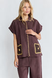 Lula Soul - Reine Short Sleeve Shirt - Espresso