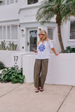 Ceres Life - Stevie Slouchy Tee - White / Ceres Flora