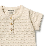 Wilson & Frenchy - Milk Cloud Organic Knitted Chevron Bodysuit
