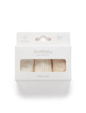 Purebaby - 3 Sock Pack - Wheat Melenge/Vanilla Pack