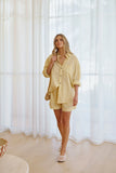 Ceres Life - Peta Oversized Shirt - Faded Sun Check