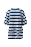 Ceres Life - Marlowe Oversized Tunic - Buff / Prussian Blue Stripe