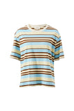 Ceres Life - Stevie Slouchy Tee - Butter / Toffee / Fresh Blue Stripe
