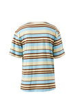 Ceres Life - Stevie Slouchy Tee - Butter / Toffee / Fresh Blue Stripe