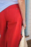 Ceres Life - Demi Barrel Jeans - Crimson