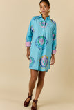 Ruby Yaya - Neon Fleur Shirtmaker Dress - Blue