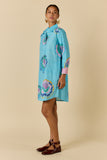 Ruby Yaya - Neon Fleur Shirtmaker Dress - Blue