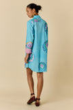 Ruby Yaya - Neon Fleur Shirtmaker Dress - Blue