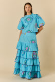 Ruby Yaya - Neon Fleur Top - Blue