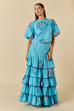 Ruby Yaya - Neon Fleur Top - Blue