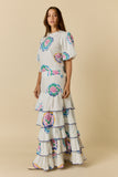 Ruby Yaya - Neon Fleur Top - White