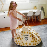 Play Pouch  - Glitter Gold Dots - Large